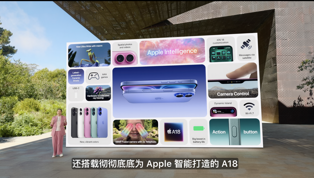 明年支持中文！苹果的首台AI手机iPhone 16来了